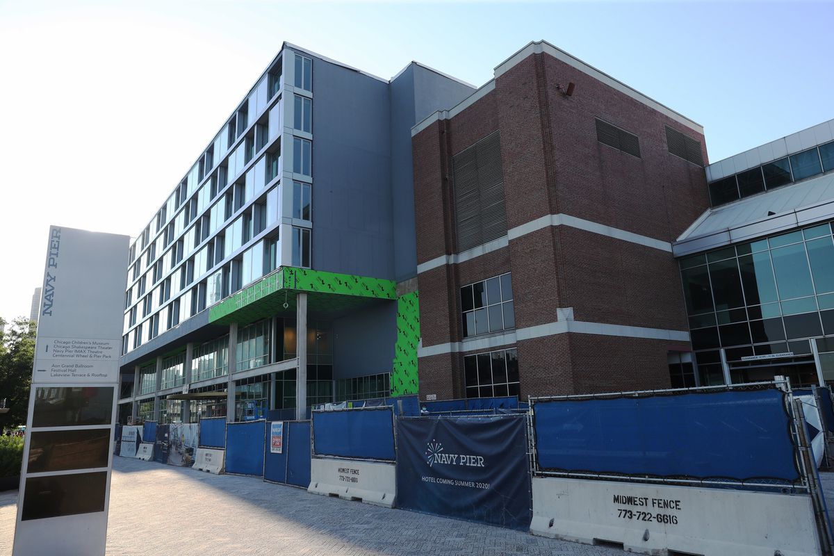 Column: Opening of Navy Pier hotel is postponed, the latest
blow to city’s reeling hotel market 1 Column: Opening of Navy Pier hotel is postponed, the latest
blow to city’s reeling hotel market 1