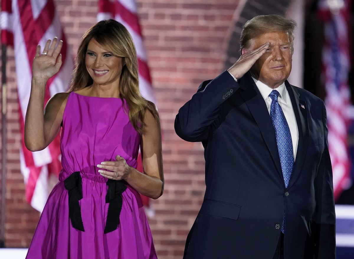 First Lady Melania Trump returns to the campaign trail
following her recovery from COVID-19 1