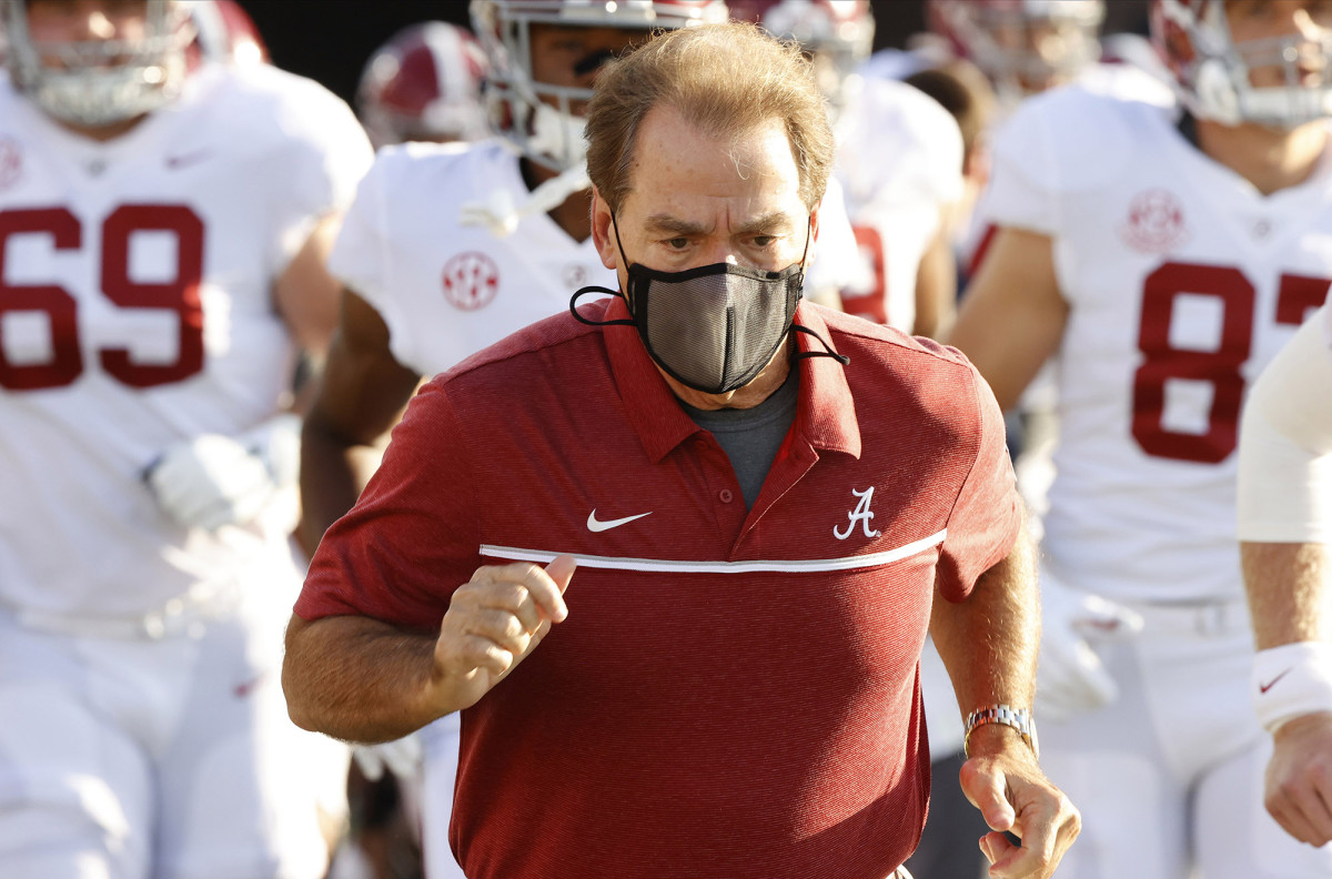 Nick Saban on road to coaching Alabama after negative
COVID-19 test 1