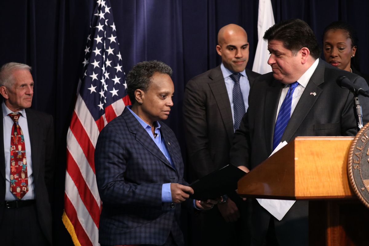 The Spin: Lightfoot, Pritzker have ‘frank’ talk on COVID-19
restrictions | Kamala Harris makes robocalls for Kim Foxx | Trump
points finger at local politicians after NYT piece on Chicago tower
woes 1 The Spin: Lightfoot, Pritzker have ‘frank’ talk on COVID-19
restrictions | Kamala Harris makes robocalls for Kim Foxx | Trump
points finger at local politicians after NYT piece on Chicago tower
woes 1