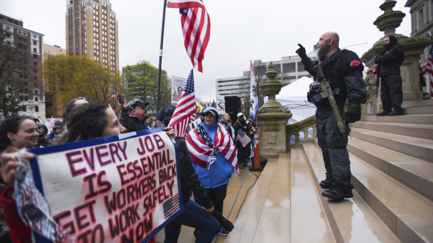 Men accused in plot on Michigan governor attended
protests 1