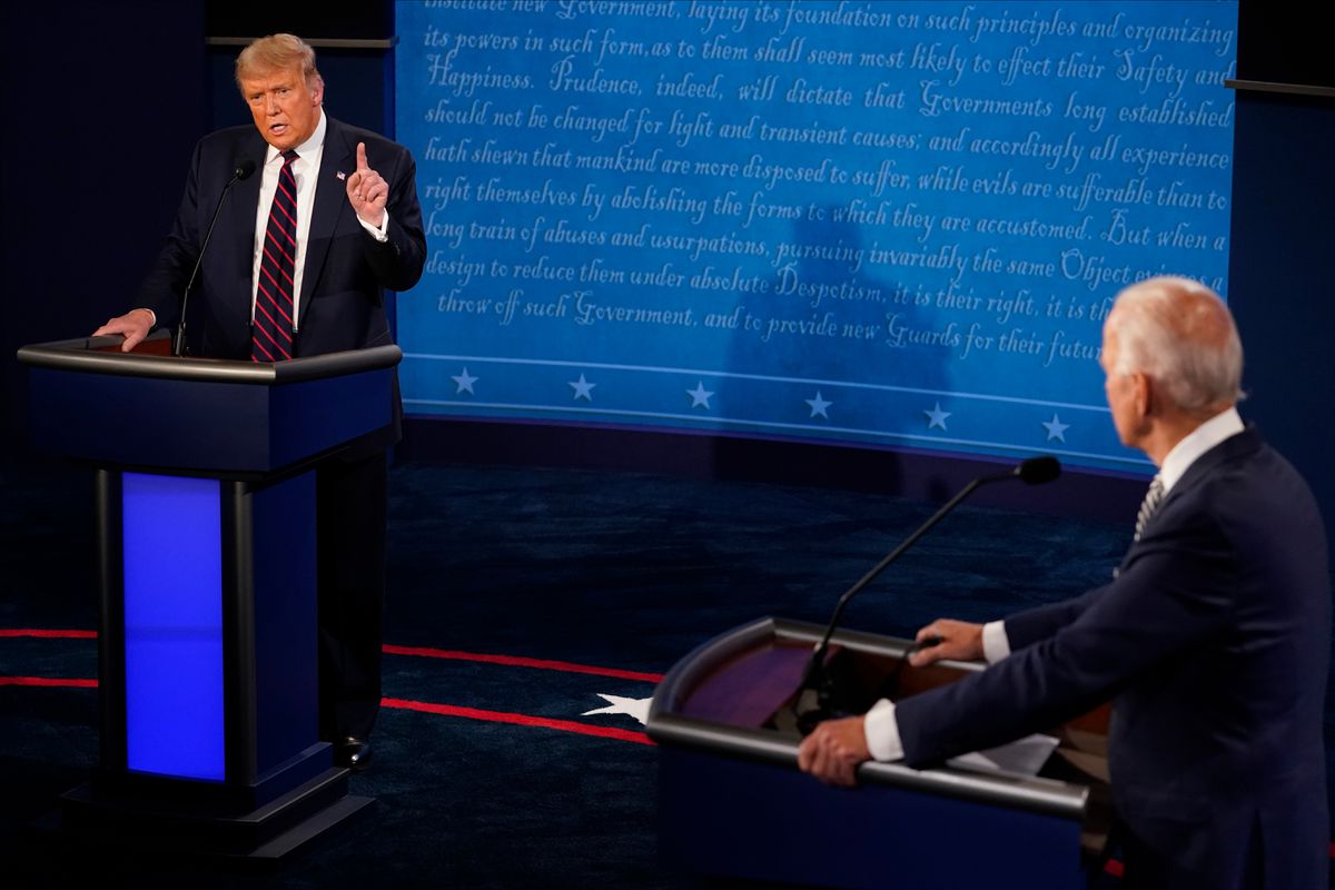 Trump campaign whines about having to spar over coronavirus
at debate with Biden 1 Trump campaign whines about having to spar over coronavirus
at debate with Biden 1