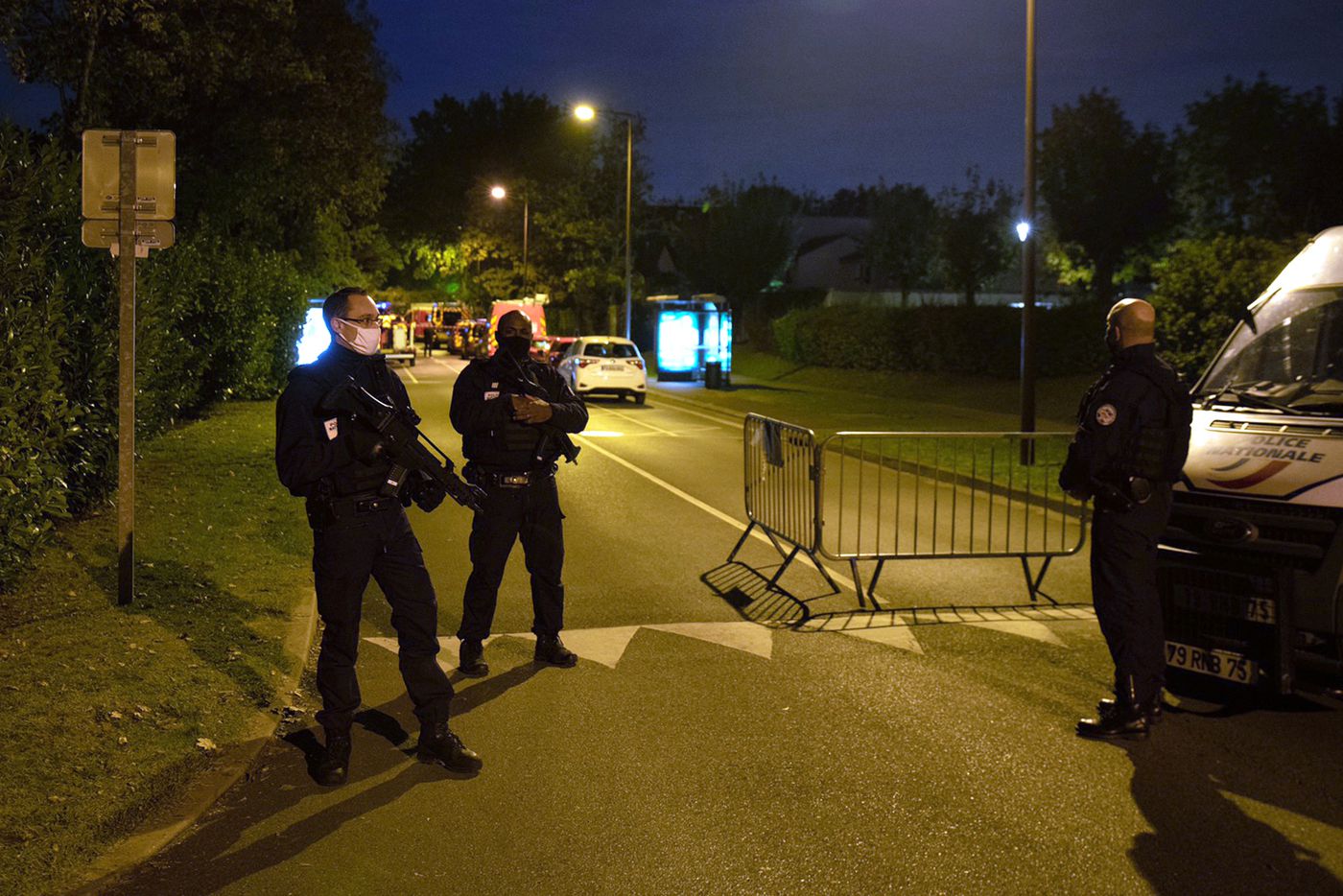 Teacher decapitated in French street after showing Muhammad
cartoon in class; suspect killed: reports 1 Teacher decapitated in French street after showing Muhammad
cartoon in class; suspect killed: reports 1