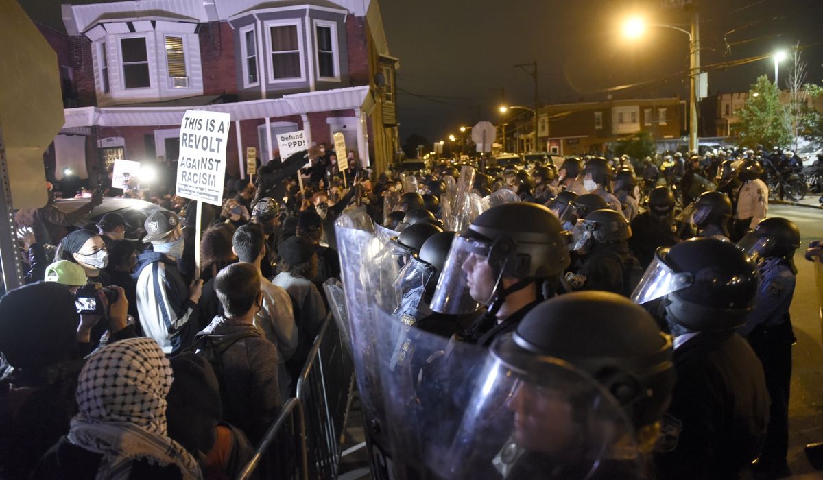 Trump links Biden to Philadelphia riots, Black Lives
Matter 1