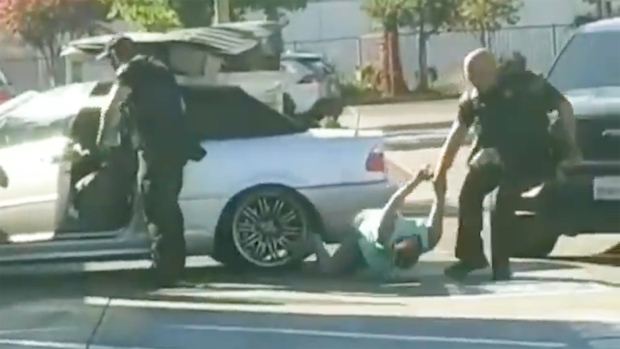SJPD officer pleads not guilty in kicking and dragging of
woman caught on video 1