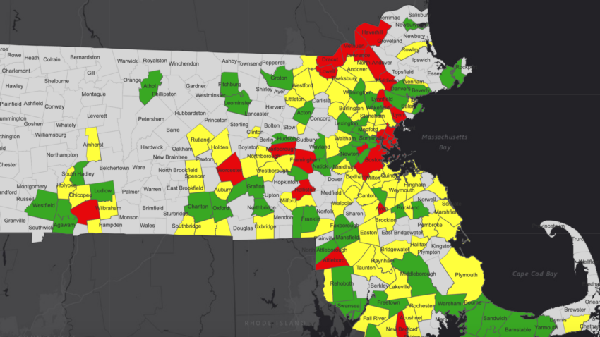 These are the Mass. cities and towns that are being held
back in the reopening plan 1