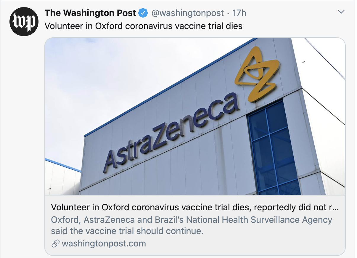 Washington Post Buries Facts About Death Of Volunteer In
COVID-19 Vaccine Trial 1