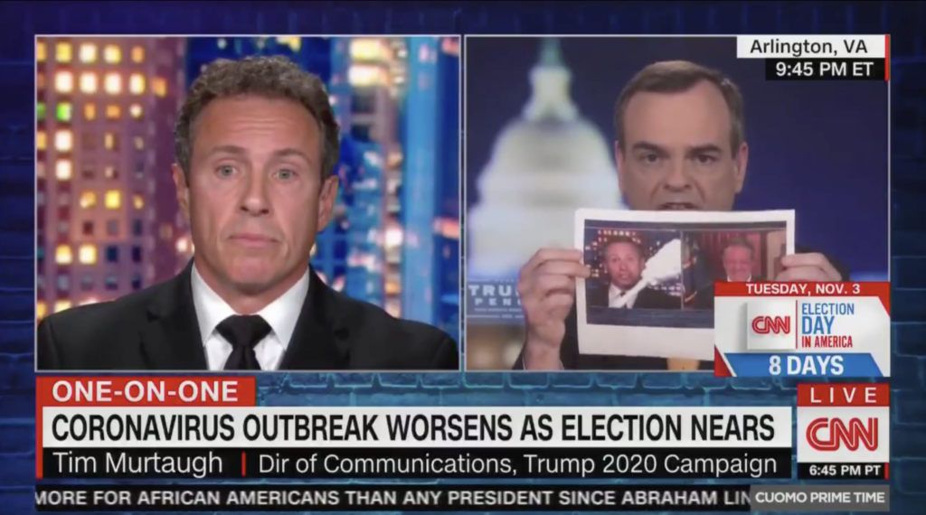 Trump Campaign Spokesman Slams CNN’s Chris Cuomo For
‘Self-Righteous’ COVID-19 Hypocrisy 1