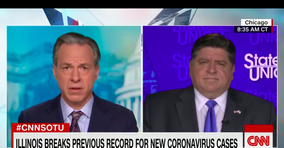 Gov. J.B. Pritzker: President Trump ‘made it nearly
impossible’ for Illinois, other states to reopen 1