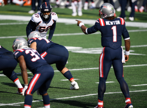 WATCH: Broncos’ Bryce Callahan intercepts Patriots’ Cam
Newton 1