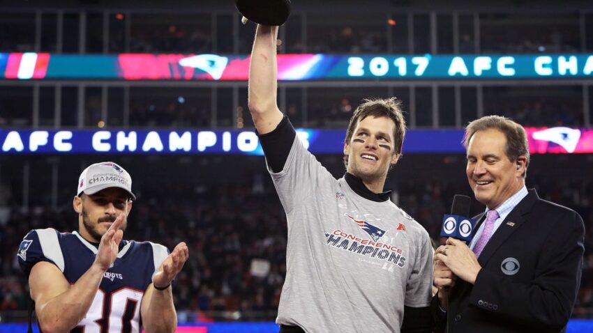 Is Sunday the 100th Patriots game for Jim Nantz? Even he
doesn’t know 1