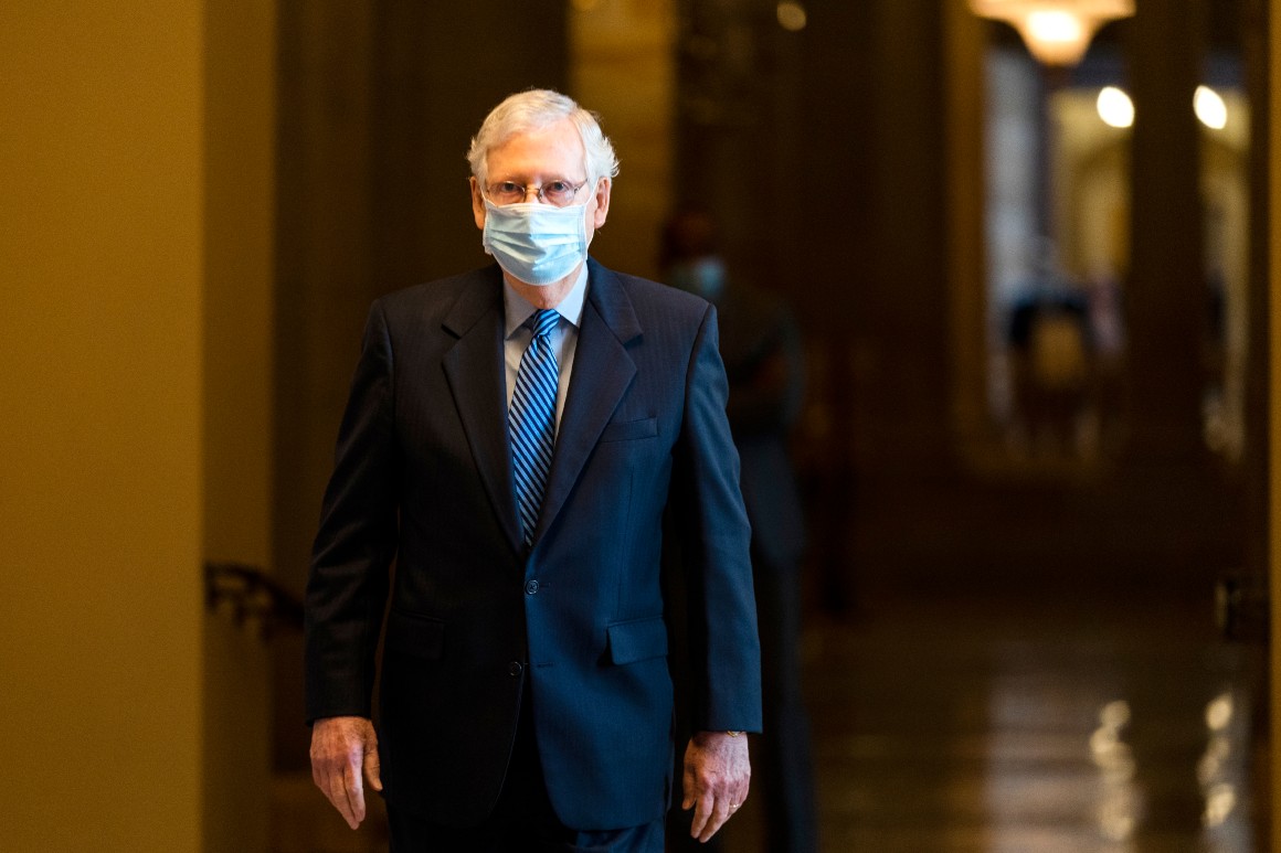 McConnell says coronavirus relief package 'unlikely' before
election 1