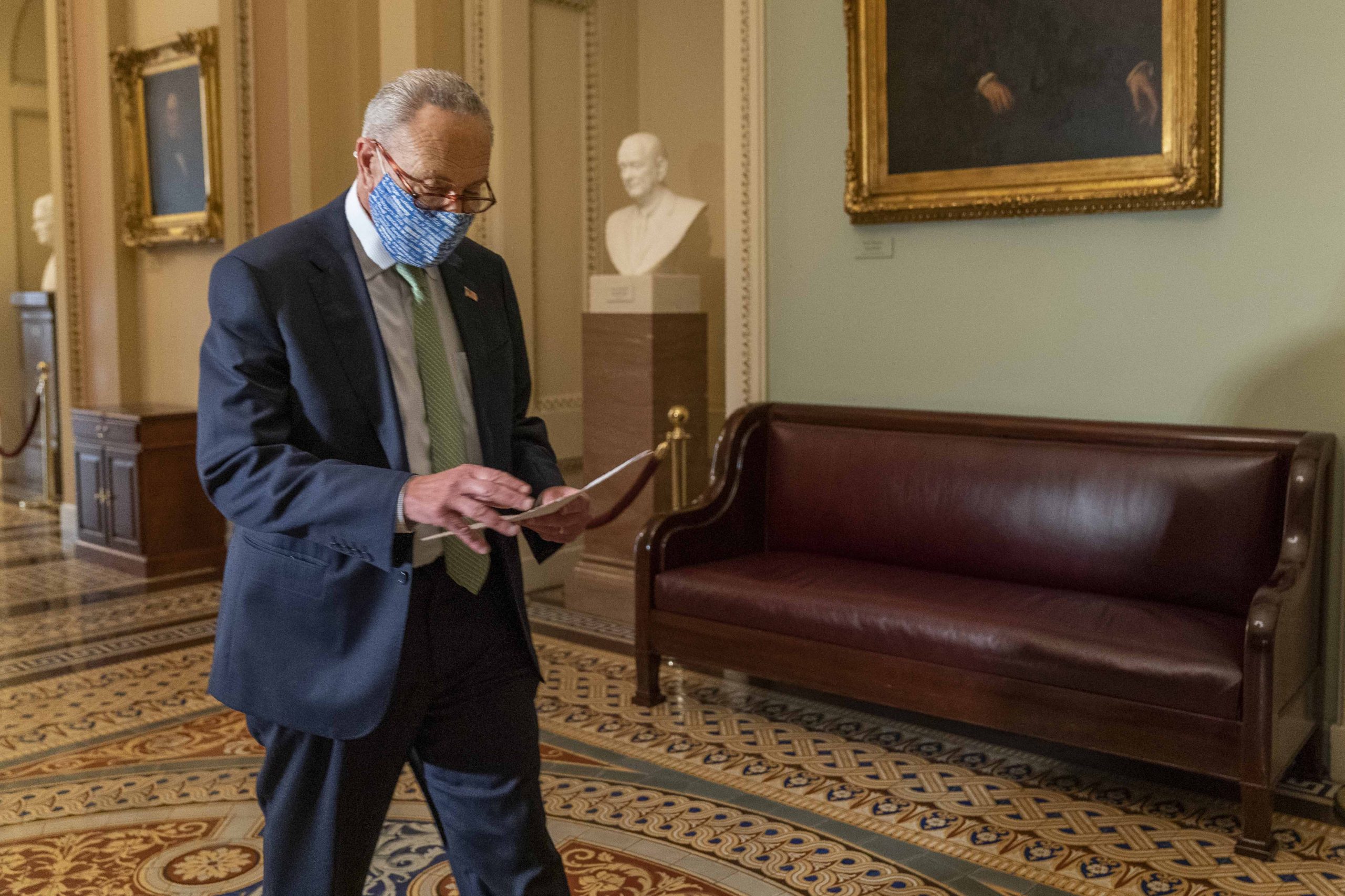 Senate Democrats push for mandatory coronavirus testing,
mask usage 1
