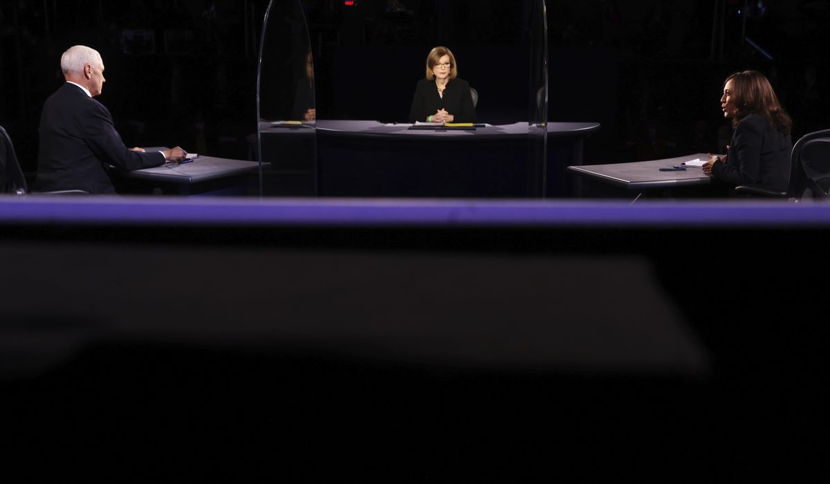 Pence, Harris spar over COVID-19 in vice presidential
debate 1