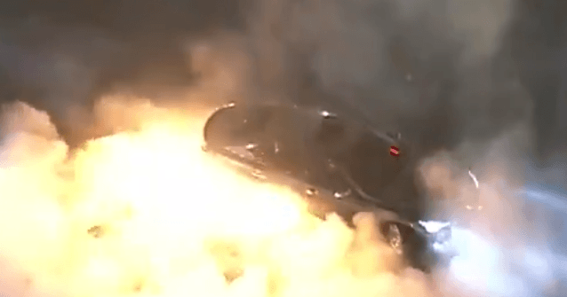 Watch: Car Bursts Into Flames During LA Riots 1