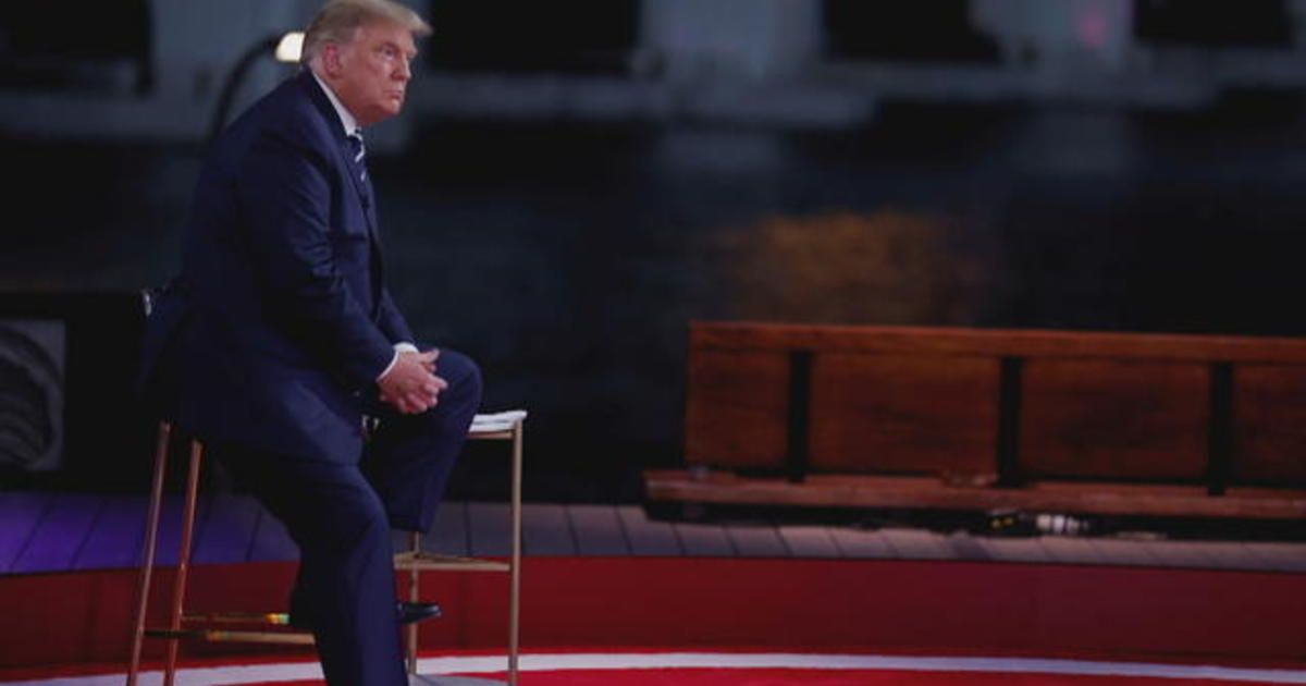 Trump grilled on COVID-19, QAnon, personal finances at town
hall 1