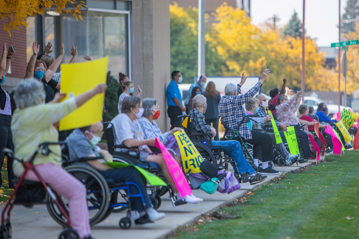 Nursing home residents in Colorado protest COVID-19
restrictions 1