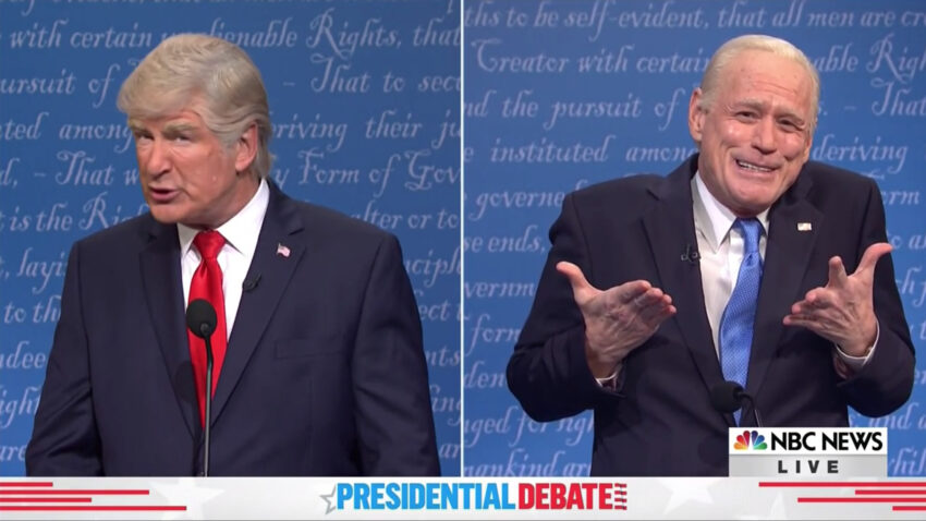 ‘SNL’ lampoons presidential debate, Rudy Giuliani in cold
open 1
