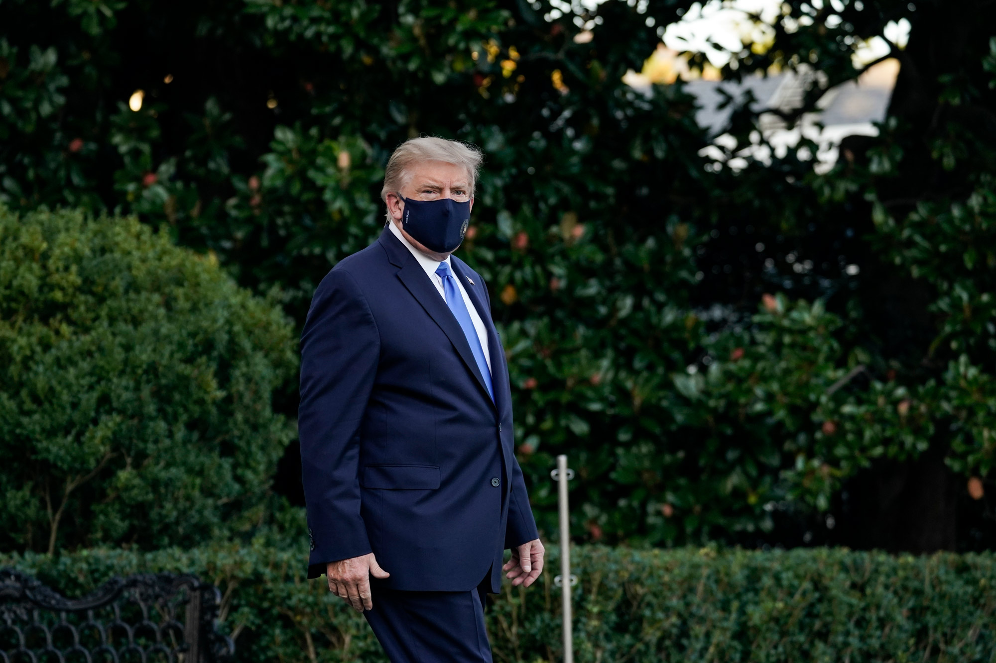 The President wore a mask and waved as he drove past those
gathered outside Walter Reed. This comes after days of
contradictory information on his condition. 1
