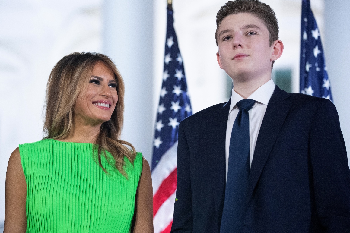 Melania Trump says Barron had coronavirus 1