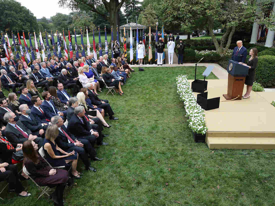 At Least 7 People Test Positive For Coronavirus After Rose
Garden Event For Barrett 1