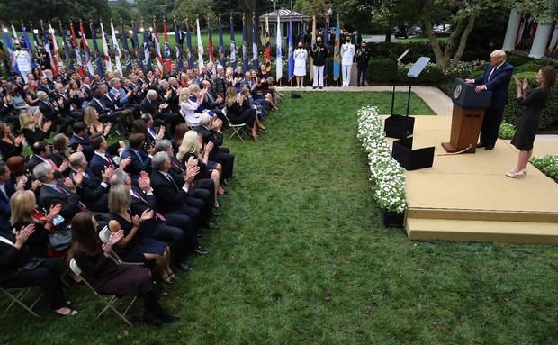 At least 7 people who attended SCOTUS ceremony test positive
for COVID-19 1