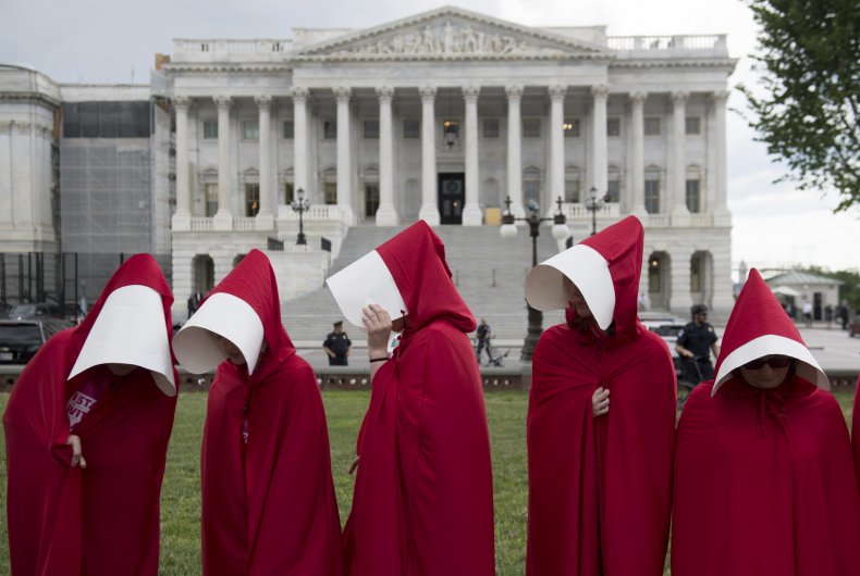 Activists Dressed As Handmaids Protest Amy Coney Barrett
Nomination Outside Supreme Court 1