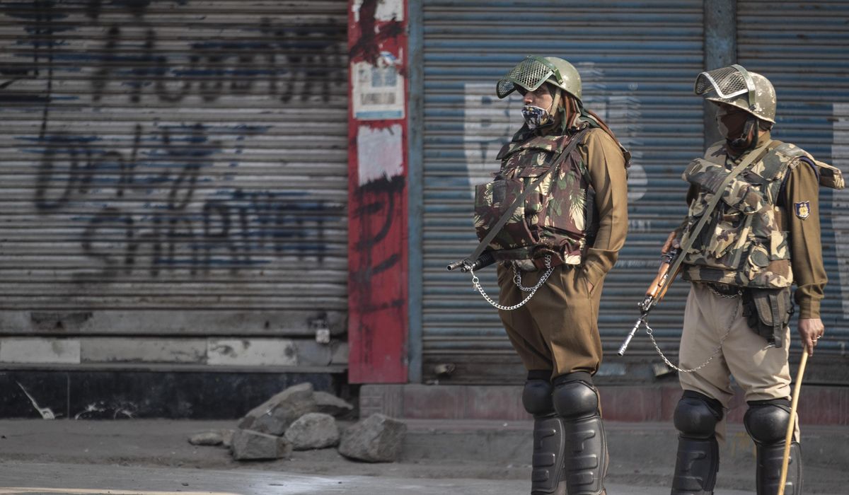 Shutdown in Kashmir protests India's new land laws 1