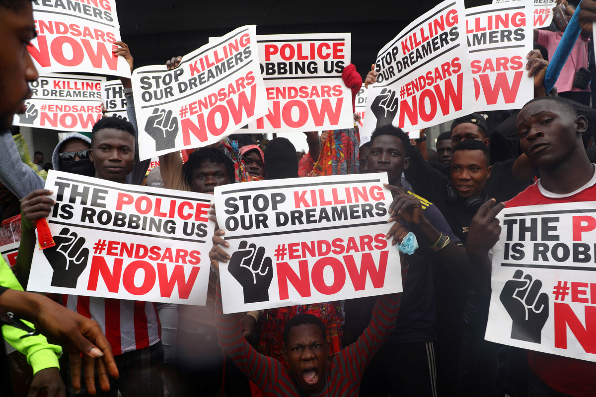 More Nigerian protests against police brutality as reforms
fail to convince 1