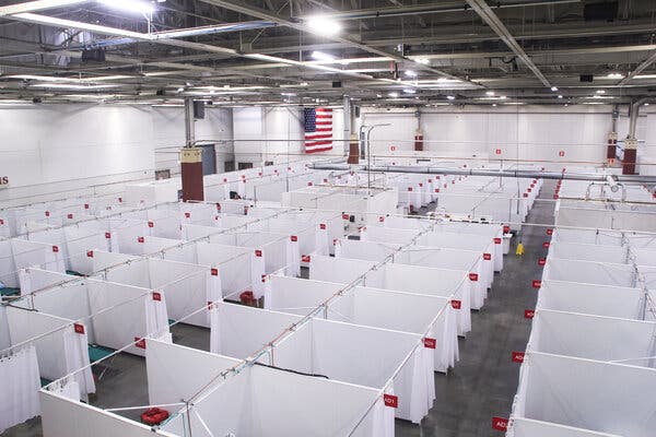 ‘At Capacity’: Covid-19 Patients Push U.S. Hospitals to
Brink 1