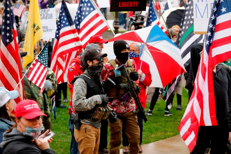 Men Charged in Plot to Kidnap, Assassinate Michigan Gov.
Whitmer Previously Attended Second Amendment Protest 1