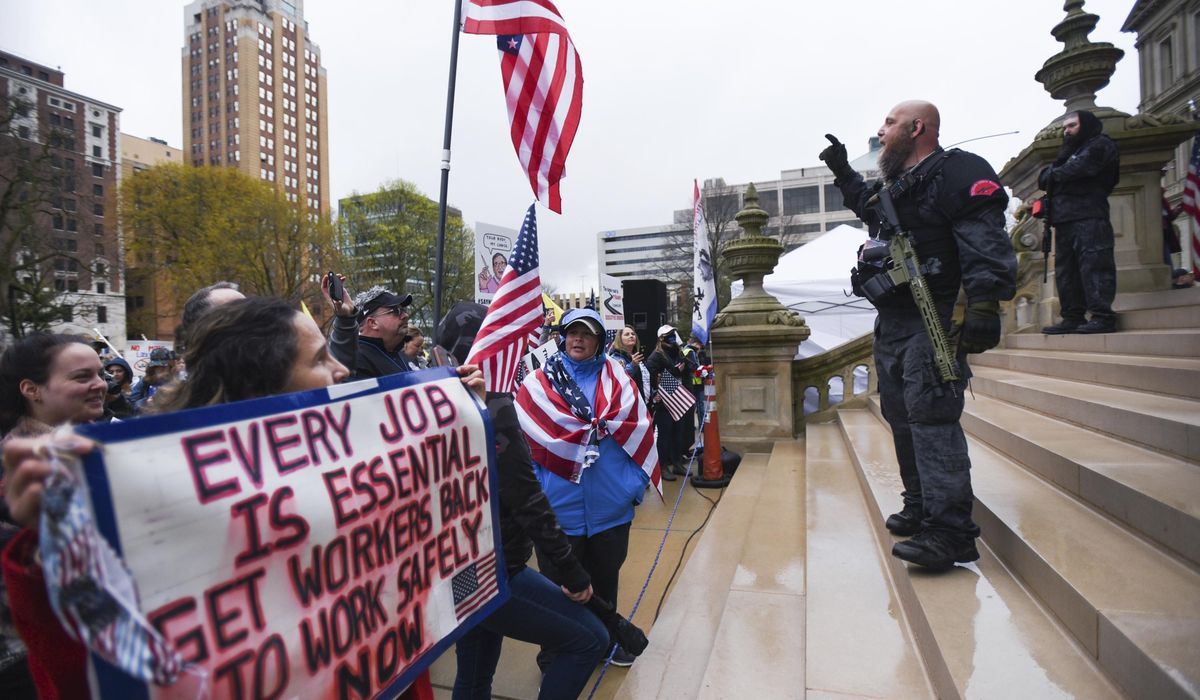 Men accused in plot on Michigan governor attended
protests 1