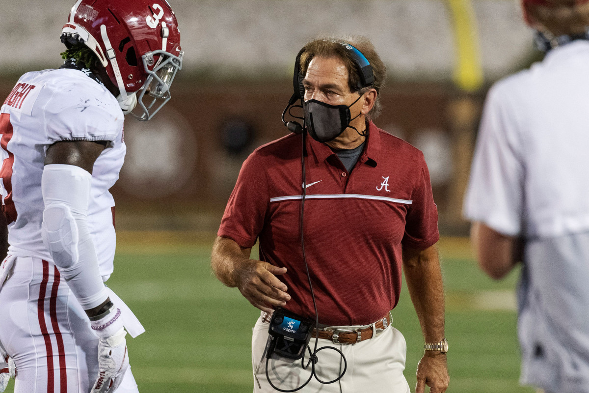 Alabama’s Nick Saban, AD Greg Byrne test positive for
COVID-19 1