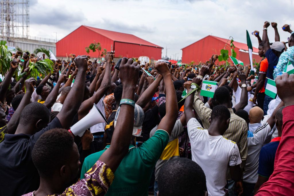 Police Station Set on Fire, Several Protesters Reportedly
Shot in Nigeria 1