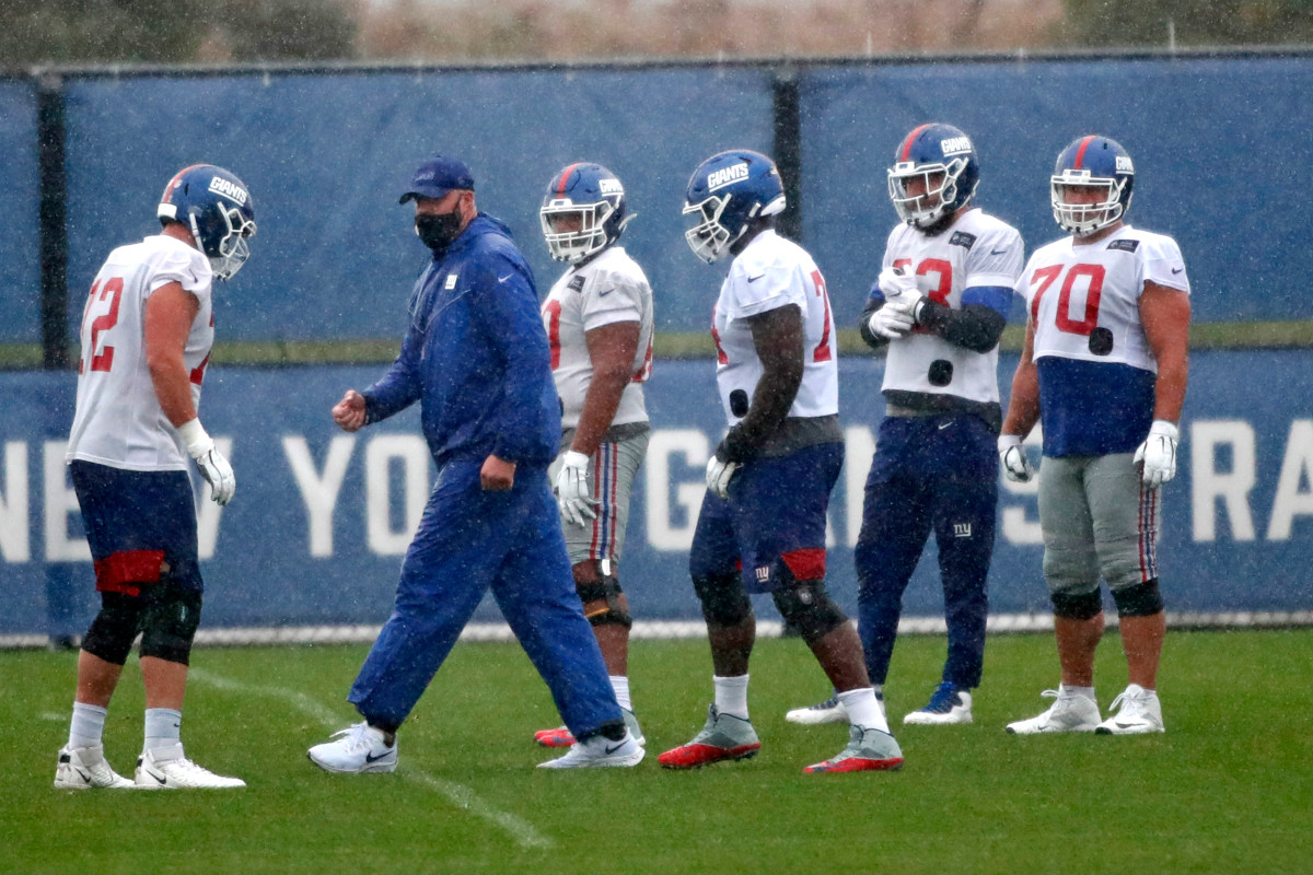 Giants avoid COVID-19 crisis with offensive lineman back at
practice 1