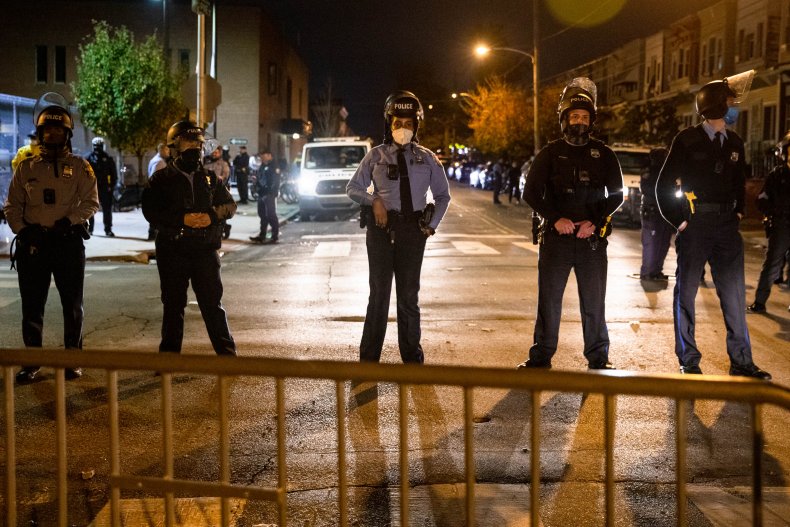 Police Officers Had 'What Appeared to Be Blood' Thrown on
Them During Philadelphia Protests, Commissioner Says 1