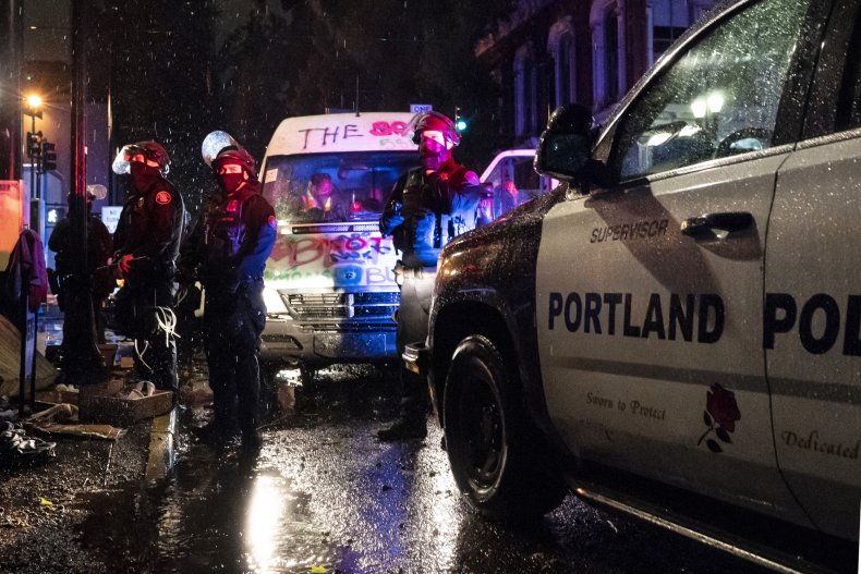 Police in Portland Now Required to Have ID Number Displayed
on Riot Helmets 1