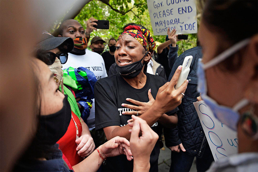 Tensions boil over at rally to keep competitive admissions
in NYC schools 1 Tensions boil over at rally to keep competitive admissions
in NYC schools 1