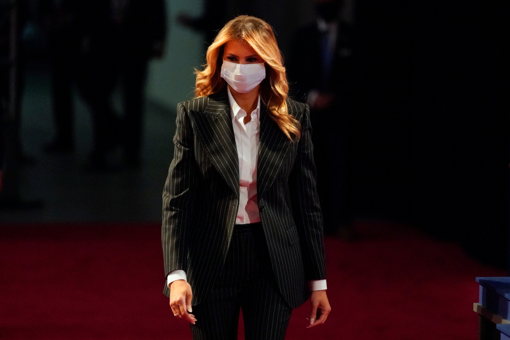 First lady cites COVID-19 recovery, cancels rally
plans 1