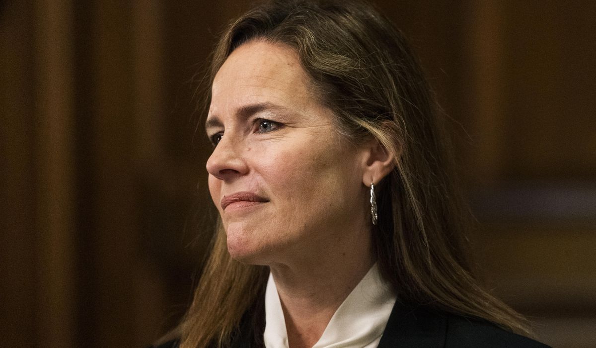 Amy Coney Barrett honors Scalia in opening statement, vows
to follow the law as written 1