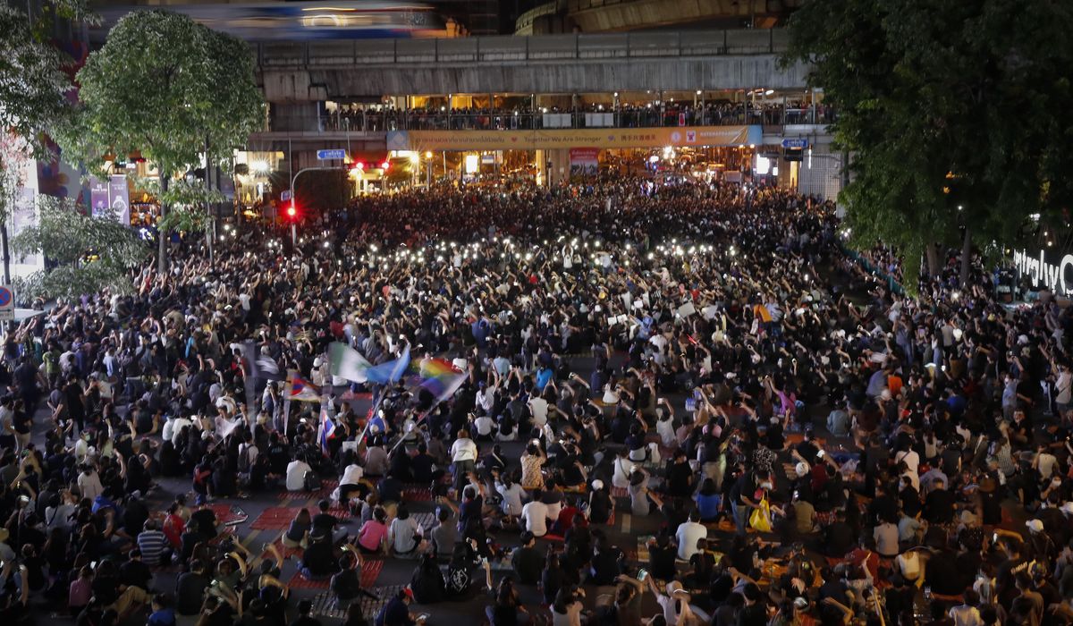 Thai parliament meets to debate political protest
tensions 1