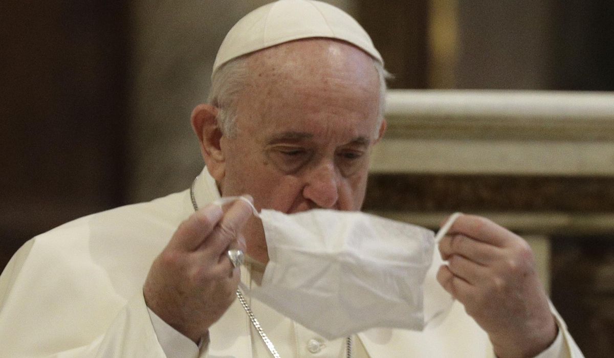'We're working on it:' Pope's COVID advisers and the
mask 1