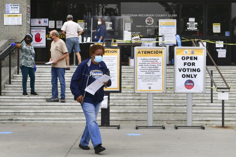 Maskless Calif. Voters Will Be Allowed at the Polls on
Election Day Despite State's Mask Mandate 1