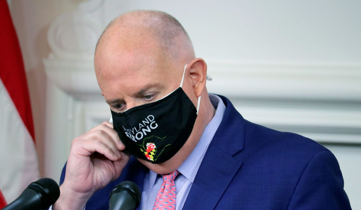 Larry Hogan 'frustrated' that White House is 'focused on
fighting elections,' not COVID-19 1