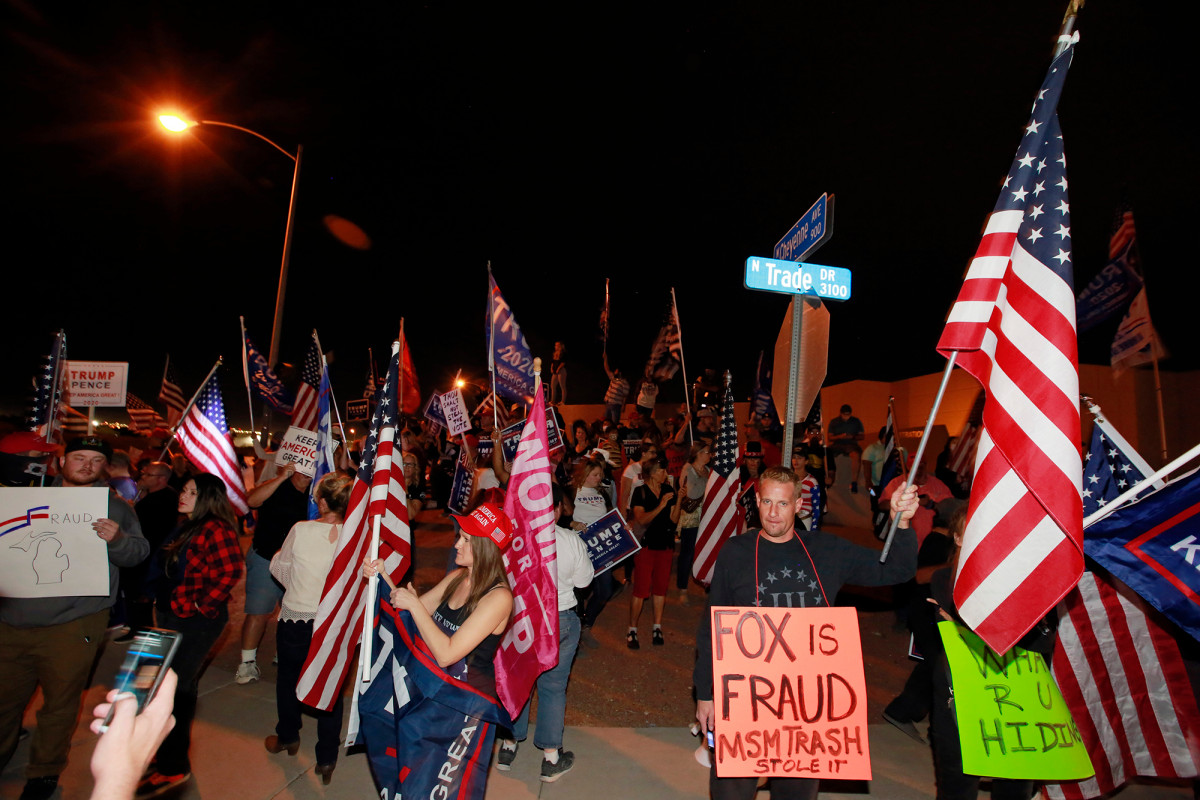 Post-Election Day protests, celebrations break out across
America 1