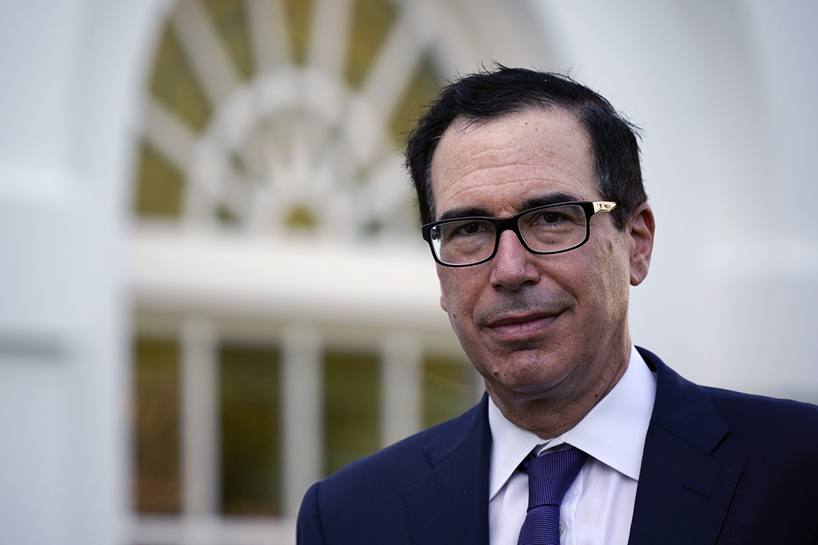 Mnuchin to cut off emergency economic support, ignoring Fed
protest 1