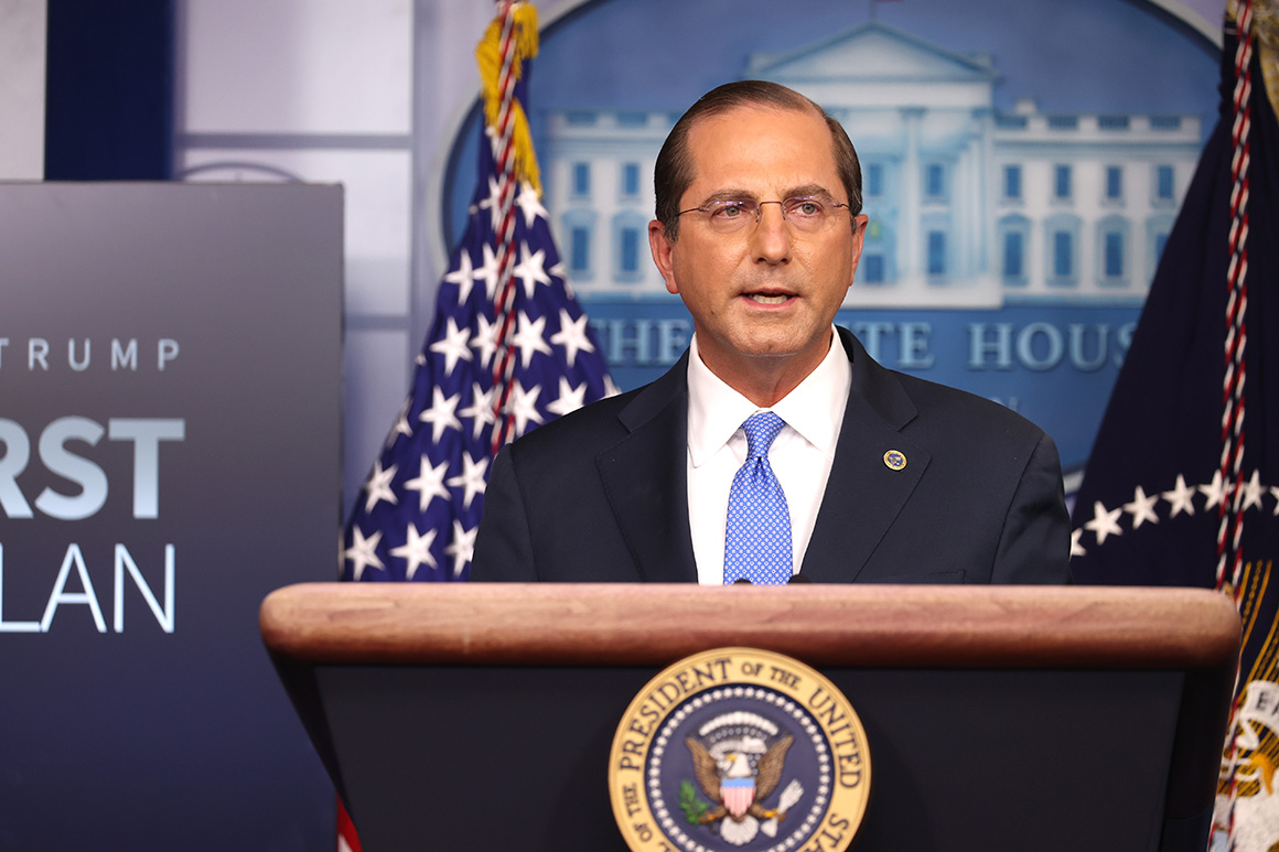 Azar says states will decide who gets first Covid-19
shots 1