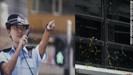 Hong Kong protester jailed for throwing eggs as city's
judiciary comes under increasing pressure 1