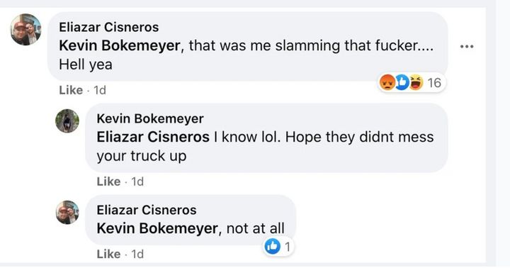 Texan Who Appears To Boast Of Being ‘Trump Train’ Basher
Also Drove Through BLM Protest 1