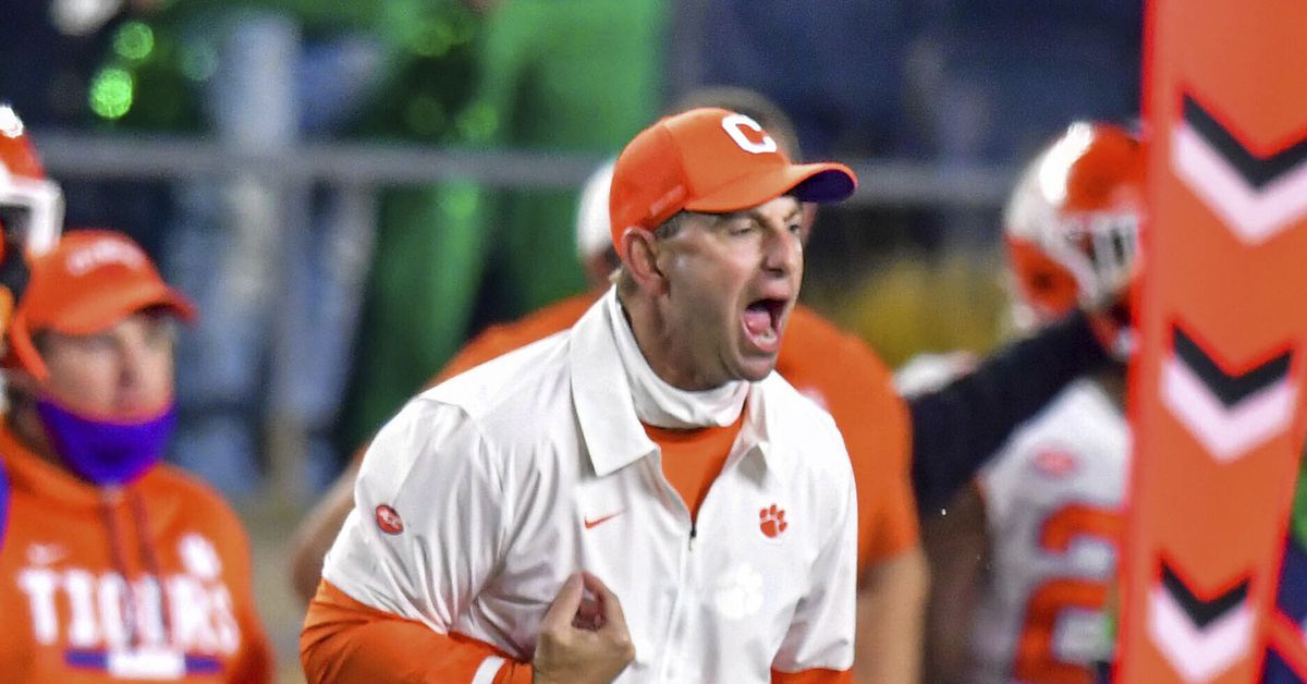 Clemson’s Dabo Swinney claims Florida State used coronavirus
as ‘excuse to cancel game’ 1